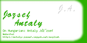 jozsef antaly business card